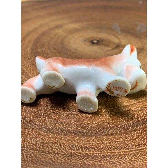 Vintage Japan Porcelain Dog Figurine Collectible 1.5 Inch tall - Picture 4 of 8